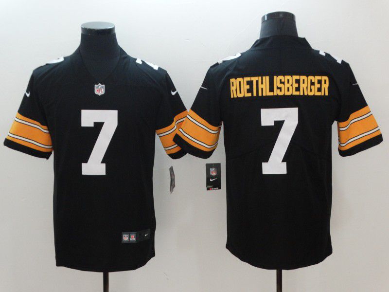 Men Pittsburgh Steelers #7 Roethlisberger Black Nike Vapor Untouchable Limited NFL Jerseys->minnesota vikings->NFL Jersey